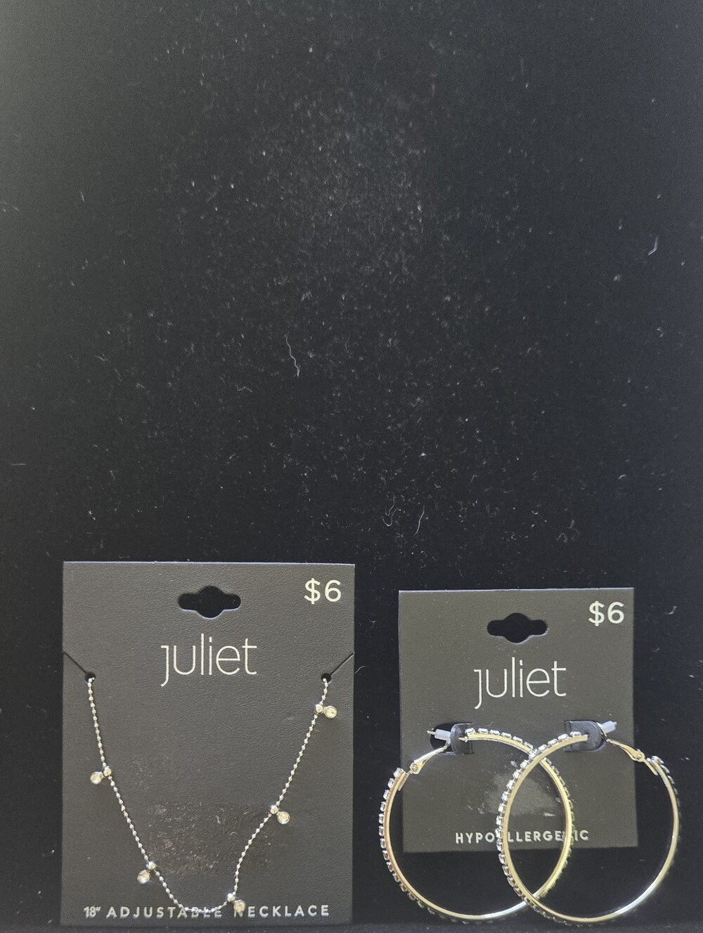 Juliet Gold-Tone Delicate Necklace and Hoop Earrings Set - Gold